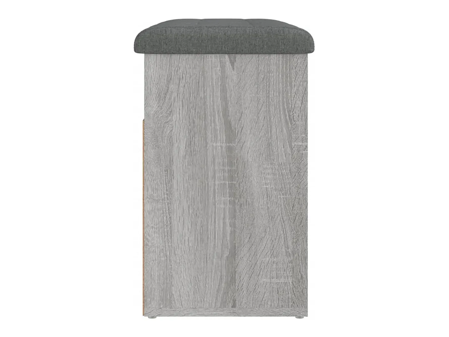 Banco zapatero Sonoma gris 62x32x50 cm madera de ingeniería