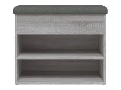 Banco zapatero Sonoma gris 62x32x50 cm madera de ingeniería