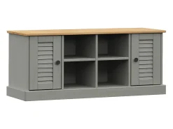 Banco zapatero VIGO gris 106x35x45 cm madera maciza de pino