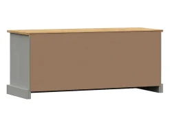 Banco zapatero VIGO gris 106x35x45 cm madera maciza de pino