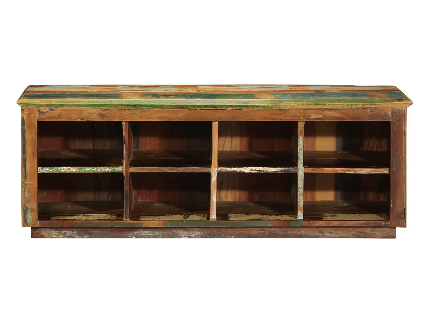 Banco zapatero 110x35x40 cm Madera maciza recuperada