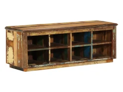 Banco zapatero 110x35x40 cm Madera maciza recuperada