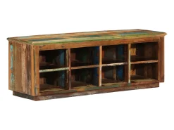 Banco zapatero 110x35x40 cm Madera maciza recuperada