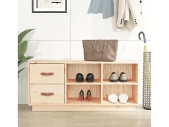 Banco zapatero 100x34x45 cm Madera maciza de pino