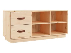 Banco zapatero 100x34x45 cm Madera maciza de pino