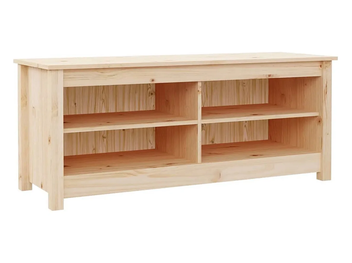 Banco zapatero 110x38x45,5 cm Madera maciza de pino