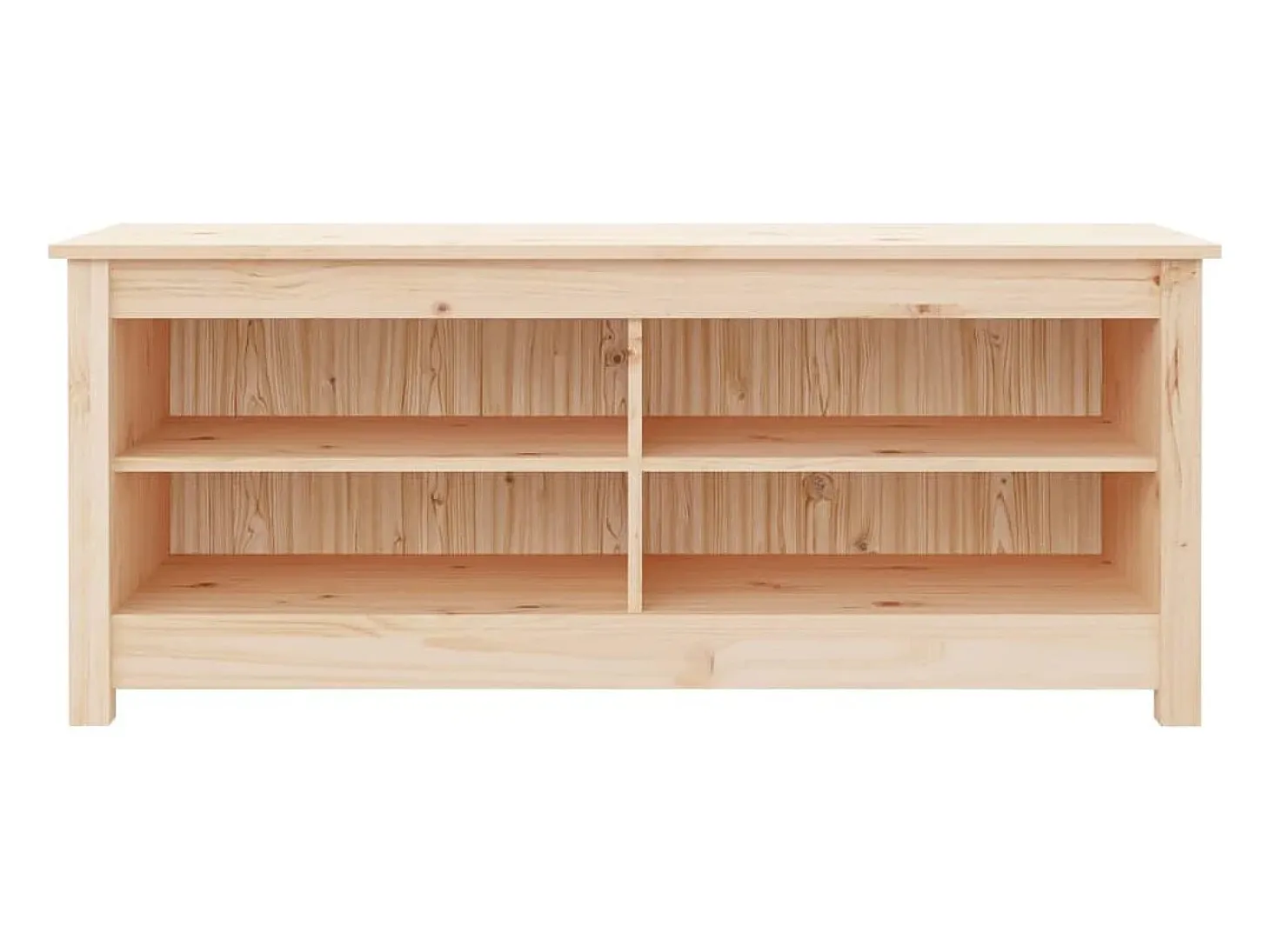 Banco zapatero 110x38x45,5 cm Madera maciza de pino