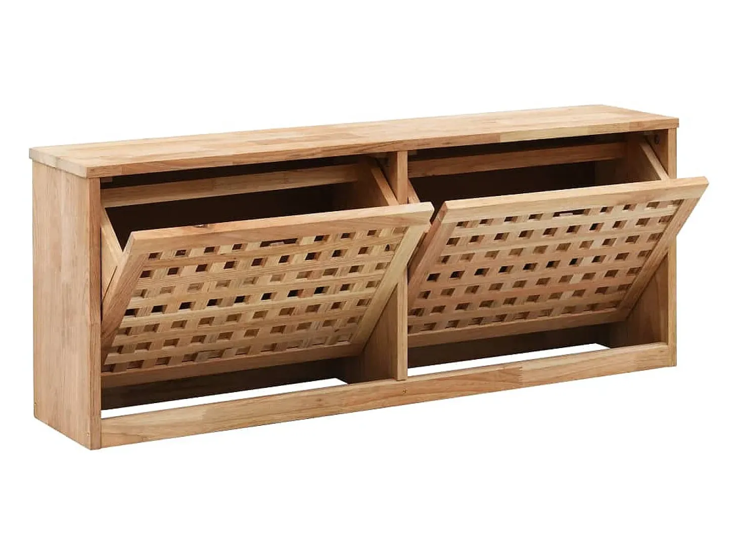 Banco zapatero 94x20x38cm Madera maciza de nogal