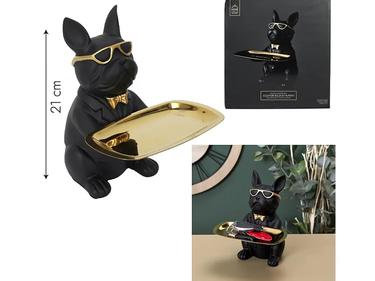 Bandeja de bolsillo deco cool bulldog sitting