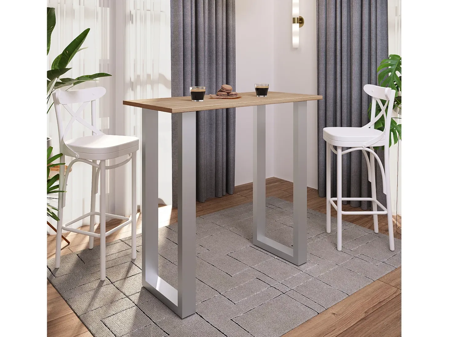 Barbacoa Xona Plata / Blanco AL. 102 x AN. 110 x P. 50 cm