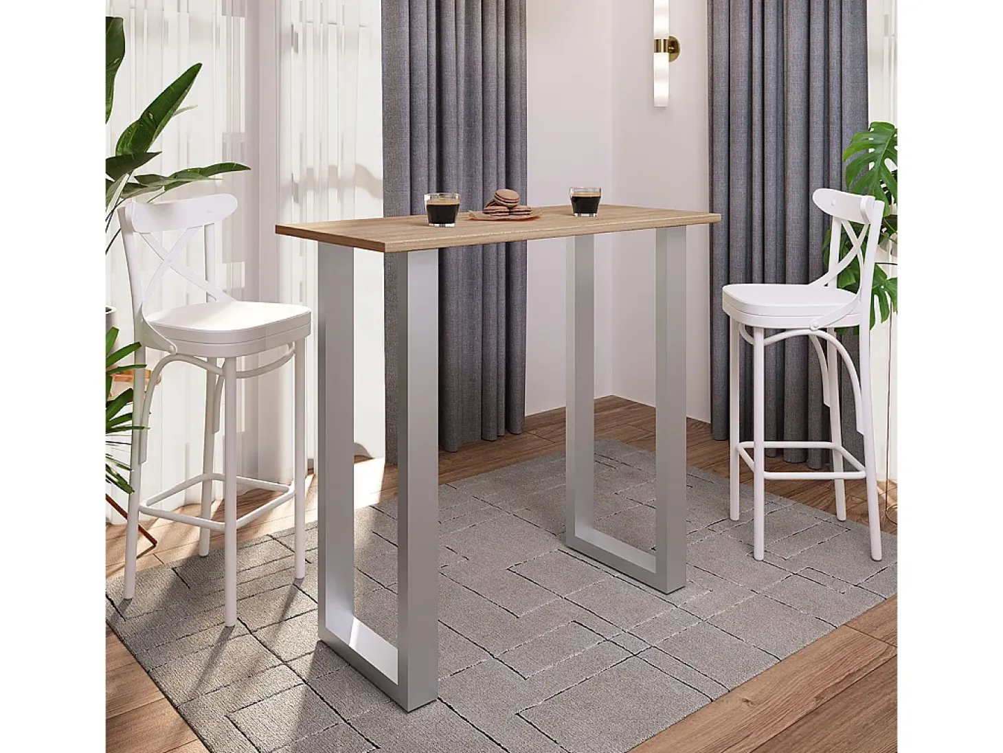 Barbacoa Xona Plata / Blanco AL. 102 x AN. 110 x P. 50 cm