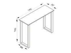Barbacoa Xona Plata / Roble Sonoma AL. 102 x AN. 140 x P. 50 cm