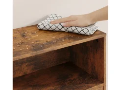 Bealife Mueble zapatero con 4 puertas abatibles y 1 hueco – 100x24x108 cm, Marrón – Estantes regulables, gran capacidad de almacenamiento para todos sus zapatos