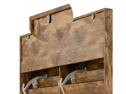 Bealife Mueble zapatero con 4 puertas abatibles y 2 cajones – 95x24x102 cm, Marrón – Estantes regulables en altura – Mueble zapatero espacioso y funcional