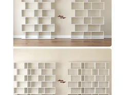 Biblioteca blanca de 6 niveles - L70 x H190,5 cm