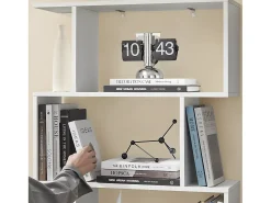 Biblioteca blanca de 6 niveles - L70 x H190,5 cm