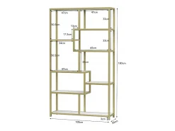 Biblioteca de 8 pisos, 100 x 30 x 180 cm Estantería independiente, estantería sobre patas Estanterías de almacenamiento decorativas