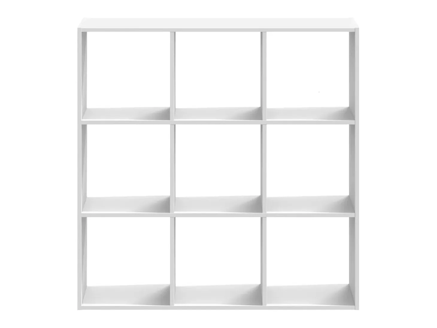 Biblioteca de madera de ingeniería blanca 102x32x102 cm ES763789
