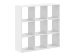 Biblioteca de madera de ingeniería blanca 102x32x102 cm ES763789