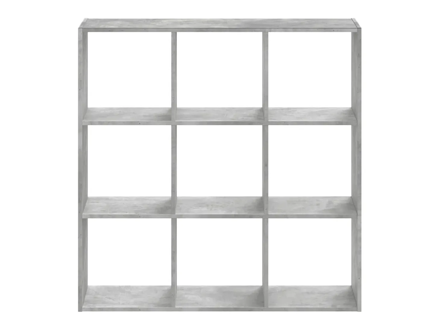 Biblioteca de madera de ingeniería gris hormigón 102x32x102 cm ES728590