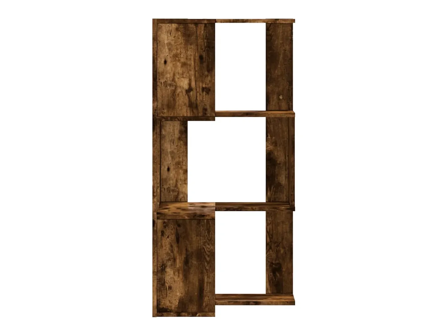 Biblioteca esquina 3 niveles madera roble ahumado 50x50x102 cm ES315435