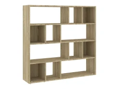Biblioteca Estantería - divisor de espacios roble Sonoma 105x24x102 cm ES91800