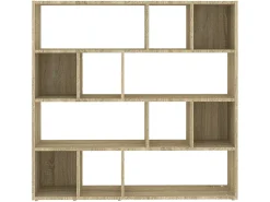 Biblioteca Estantería - divisor de espacios roble Sonoma 105x24x102 cm ES91800