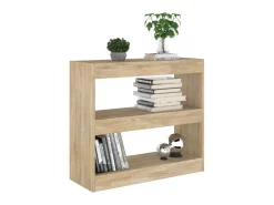 Biblioteca Estantería - divisor de espacios color roble Sonoma 80x30x72 cm ES56430