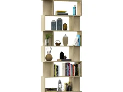 Biblioteca Estantería - divisor madera contrachapada color roble 80x24x192cm ES88896