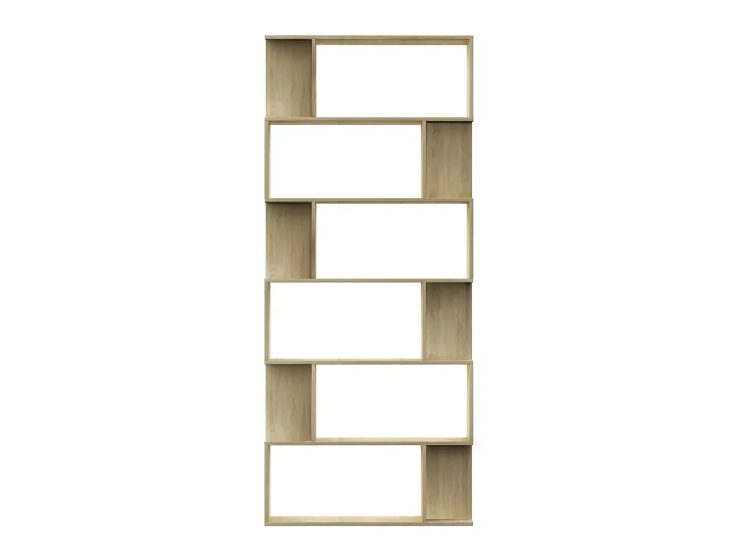 Biblioteca Estantería - divisor madera contrachapada color roble 80x24x192cm ES88896