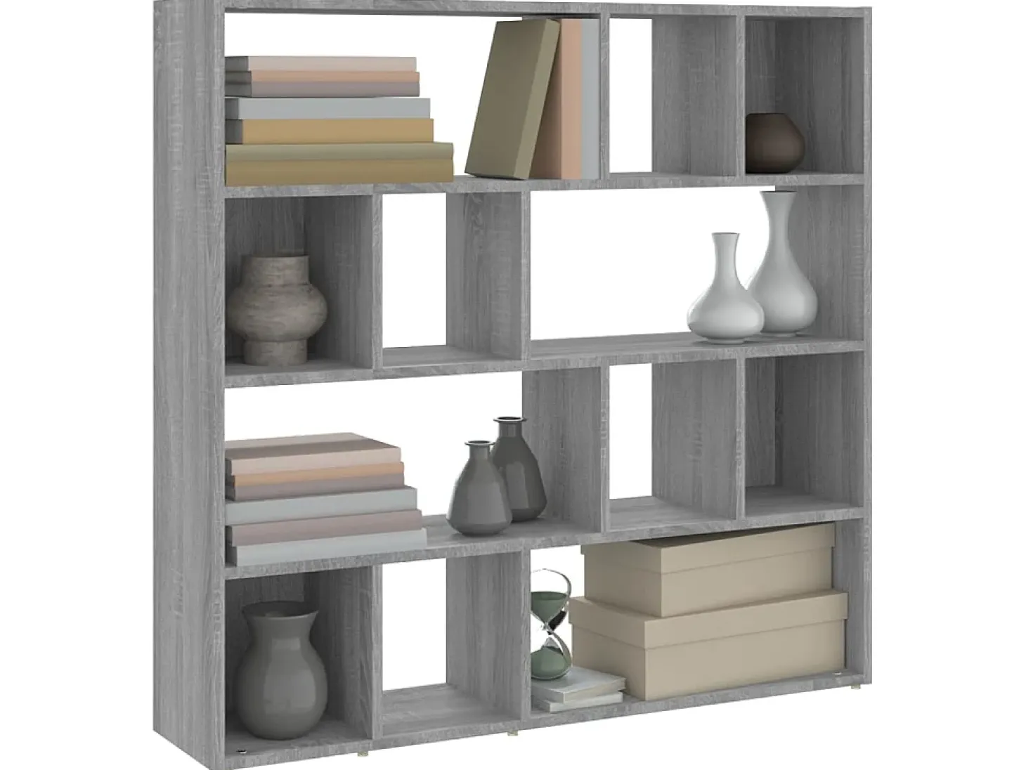 Biblioteca Estantería - divisor de espacios gris Sonoma 105x24x102 cm ES58764