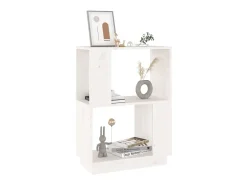Biblioteca Estantería - divisor de espacios madera pino blanco 51x25x70 cm ES43869
