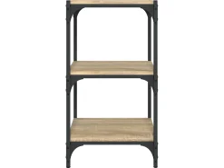 Biblioteca Estantería contrachapada y acero roble Sonoma 40x33x70,5 cm ES60981