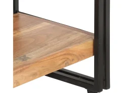 Biblioteca Estantería de 5 niveles madera maciza de acacia 60x30x180 cm ES56573
