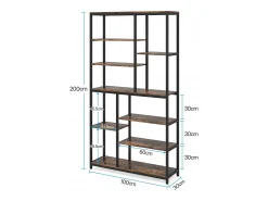 Biblioteca, Estantería de almacenamiento de 9 niveles, Mueble de almacenamiento, Biblioteca industrial de metal