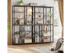 Biblioteca, Estantería de almacenamiento de 9 niveles, Mueble de almacenamiento, Biblioteca industrial de metal