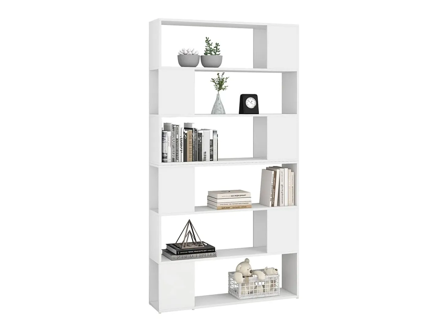 Biblioteca Estantería divisor de espacios blanco 100x24x188 cm ES26646