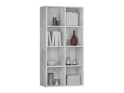 Biblioteca Estantería madera contrachapada gris 66x30x130 cm ES80106