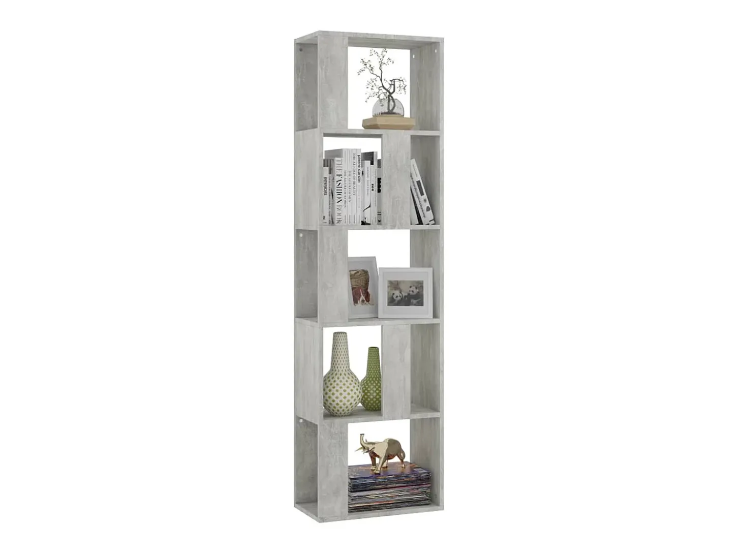 Biblioteca Estantería madera contrachapada gris hormigón 45x24x159cm ES58231