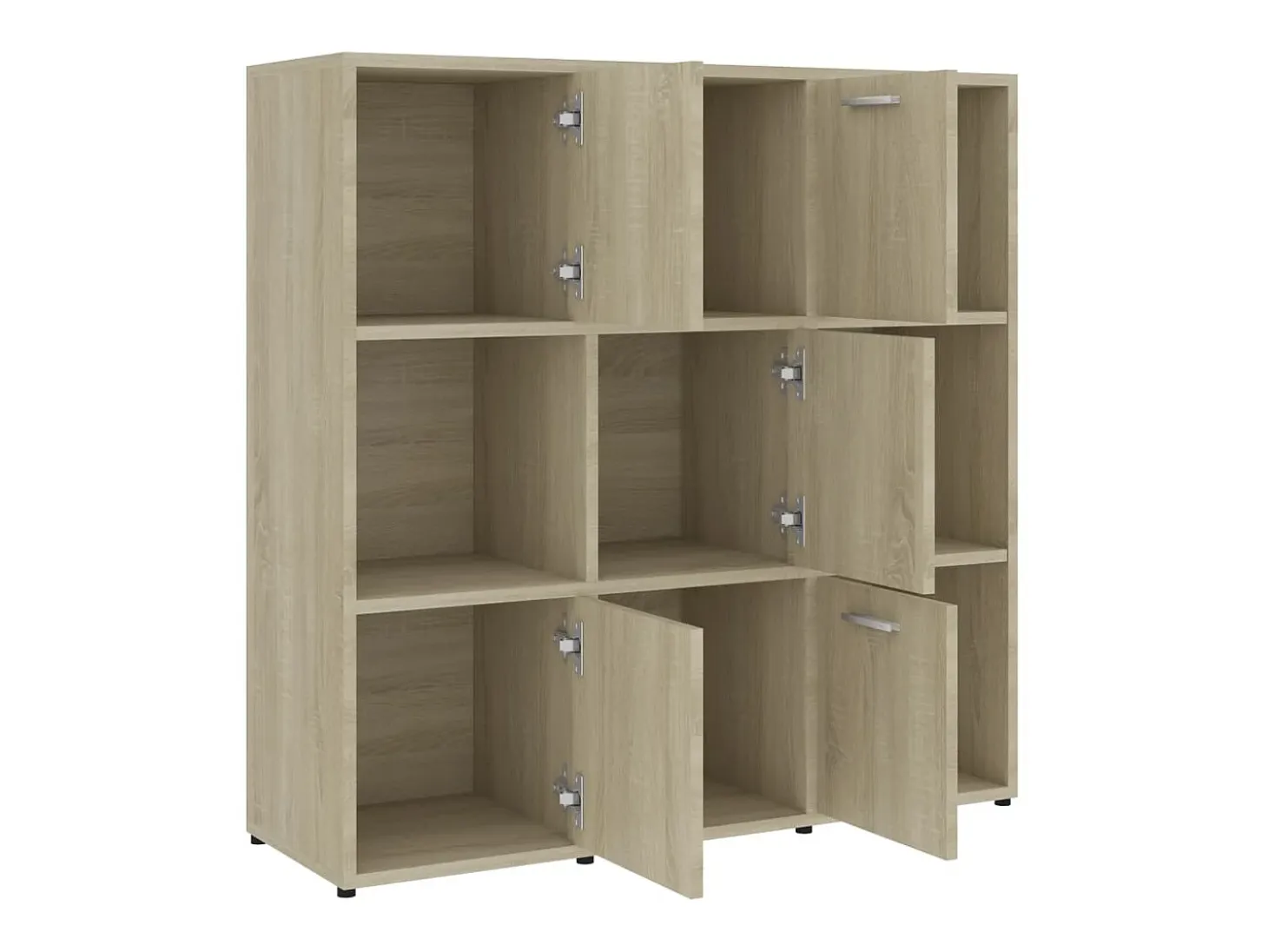 Biblioteca Estantería madera contrachapada color roble Sonoma 90x30x90 cm ES14861