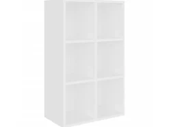 Biblioteca Estantería madera de ingeniería blanco 66x30x98 cm ES90847