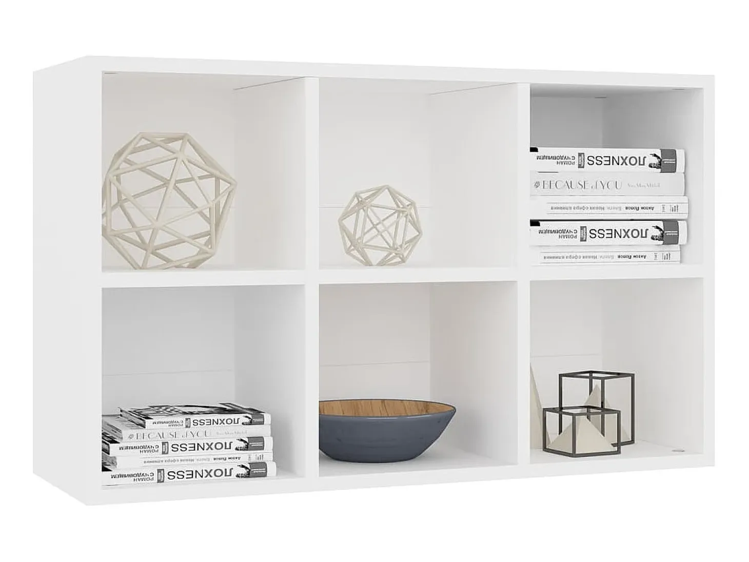 Biblioteca Estantería madera de ingeniería blanco 66x30x98 cm ES90847