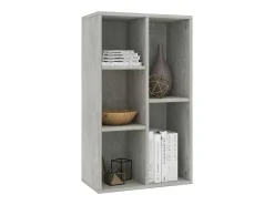 Biblioteca Estantería madera contrachapada gris 50x25x80 cm ES18510