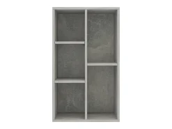 Biblioteca Estantería madera contrachapada gris 50x25x80 cm ES18510