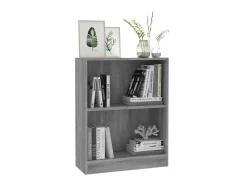 Biblioteca Estantería madera de ingeniería gris Sonoma 60x24x76 cm ES39257