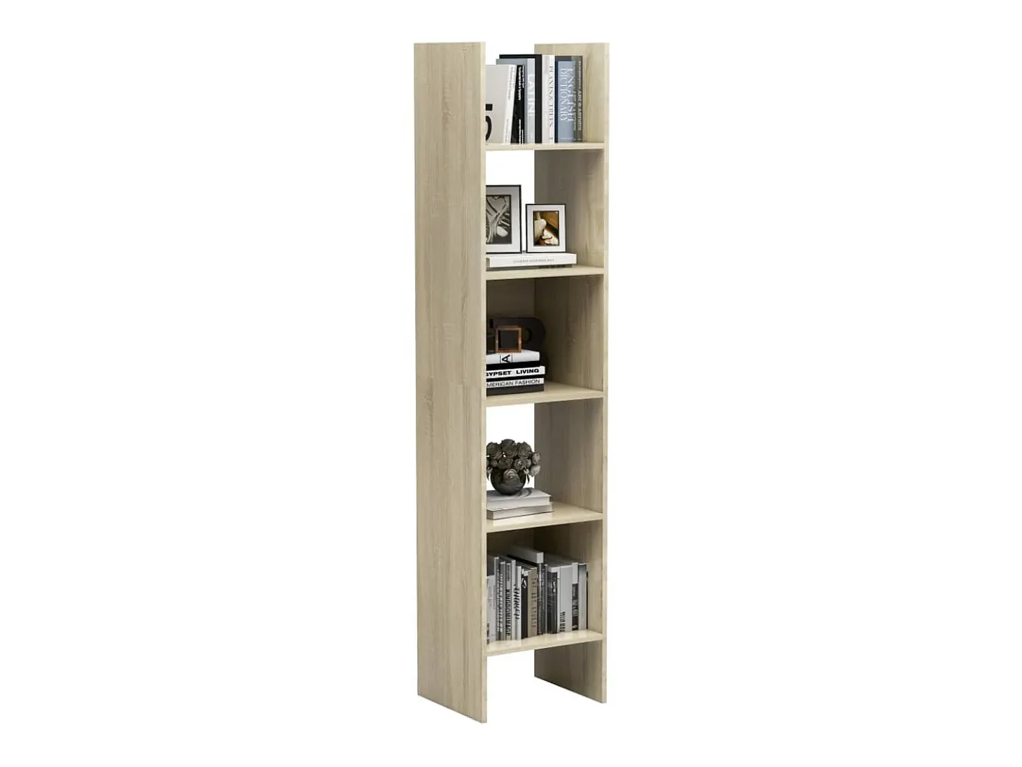 Biblioteca Estantería madera contrachapada color roble Sonoma 40x35x180 cm ES27442