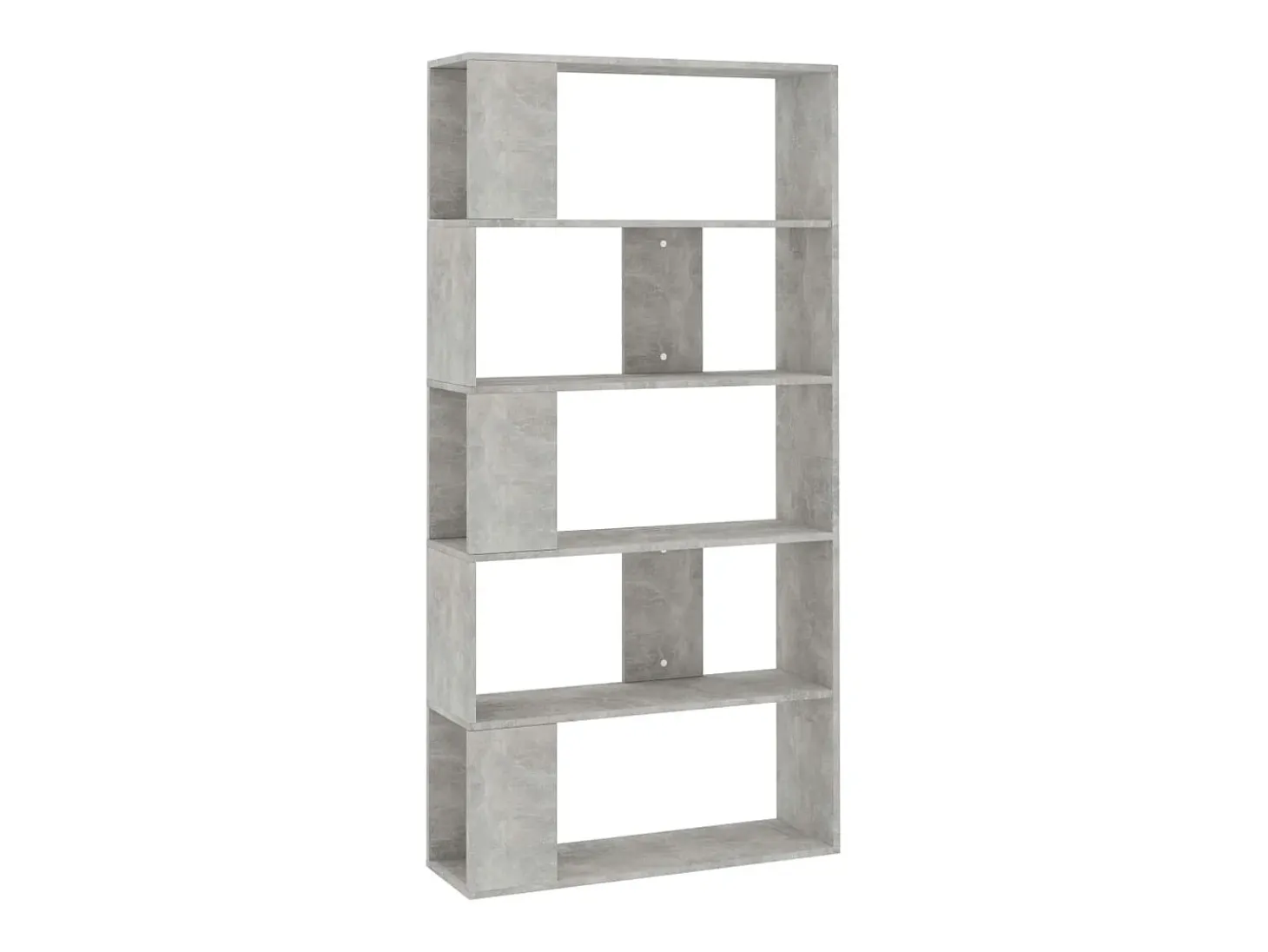 Biblioteca Estantería madera contrachapada gris hormigón 80x24x159cm ES30325