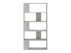 Biblioteca Estantería madera contrachapada gris hormigón 80x24x159cm ES30325