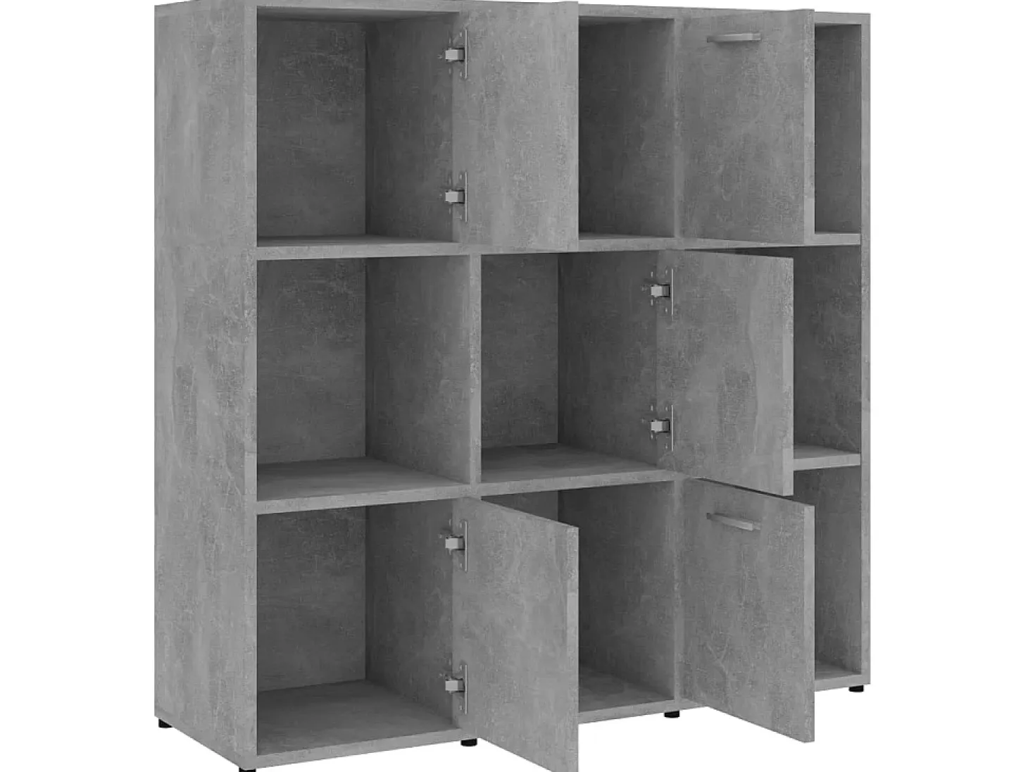 Biblioteca Estantería madera contrachapada gris hormigón 90x30x90 cm ES31681