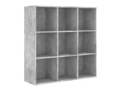 Biblioteca Estantería madera de ingeniería gris hormigón 98x29x97,5 cm ES92265